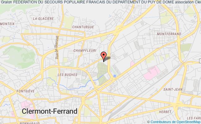 plan association Federation Du Secours Populaire Francais Du Departement Du Puy De Dome Clermont-Ferrand