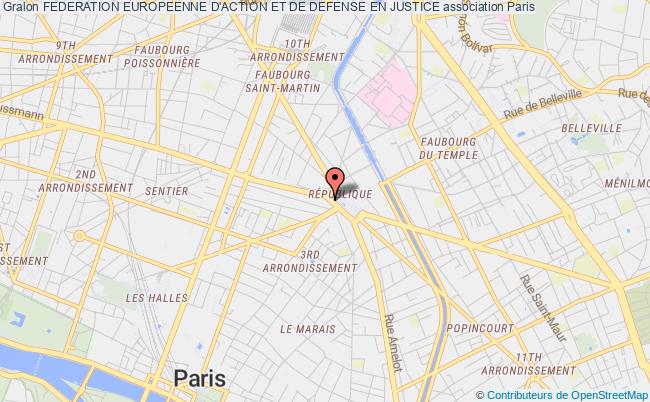 plan association Federation Europeenne D'action Et De Defense En Justice Paris