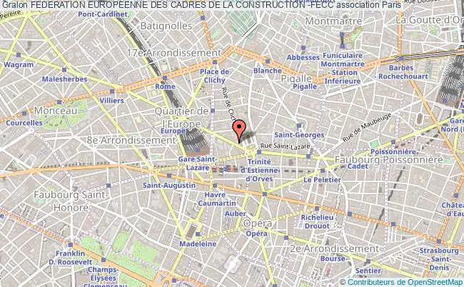 plan association Federation Europeenne Des Cadres De La Construction -fecc Paris