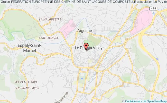 plan association Federation Europeenne Des Chemins De Saint-jacques-de-compostelle Le    Puy-en-Velay