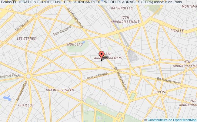 plan association Federation Europeenne Des Fabricants De Produits Abrasifs (fepa) Paris 8e