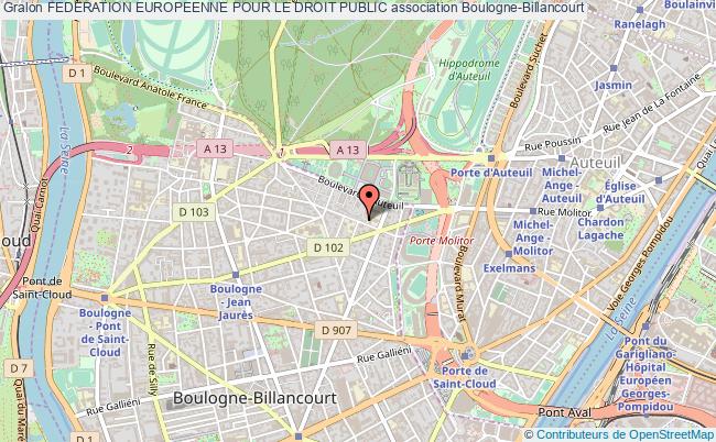 plan association Federation Europeenne Pour Le Droit Public Boulogne-Billancourt