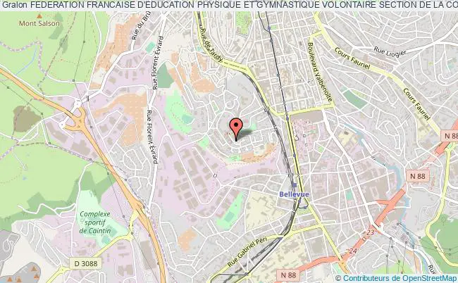 plan association Federation Francaise D'education Physique Et Gymnastique Volontaire Section De La Cotonne Saint-Étienne