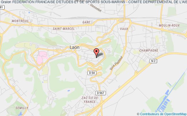 plan association Federation Francaise D'etudes Et De Sports Sous-marins - Comite Departemental De L'aisne Laon