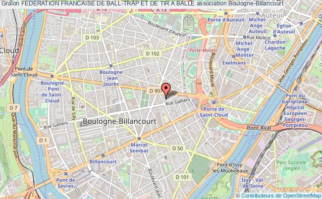 plan association Federation Francaise De Ball-trap Et De Tir A Balle Boulogne-Billancourt