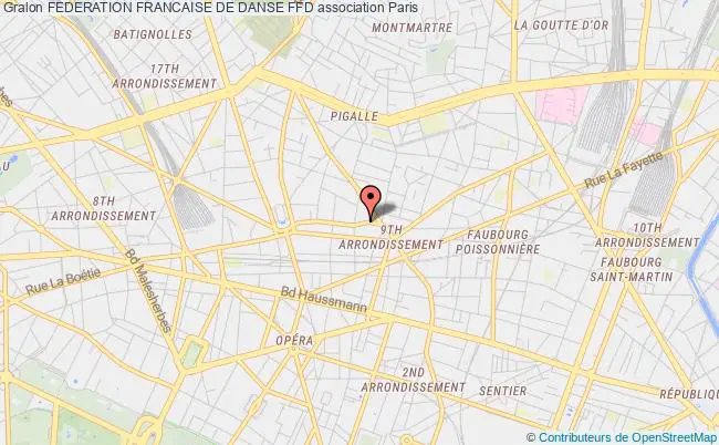 plan association Federation Francaise De Danse Ffd Paris