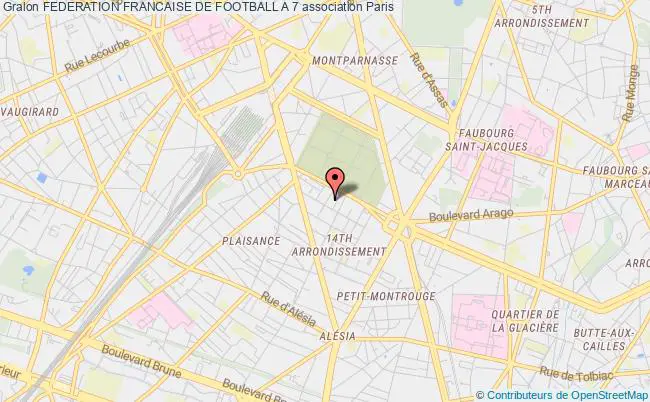 plan association Federation Francaise De Football A 7 Paris