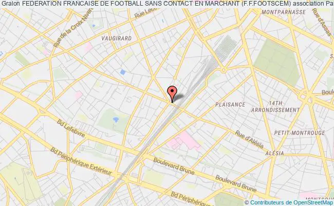 plan association Federation Francaise De Football Sans Contact En Marchant (f.f.footscem) Paris