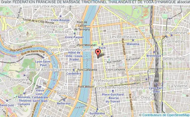 plan association Federation Francaise De Massage Traditionnel Thailandais Et De Yoga Dynamique Lyon 6e Arrondissement
