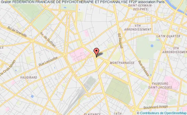 plan association Federation Francaise De Psychotherapie Et Psychanalyse Ff2p Paris