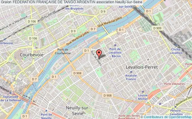 plan association FÉdÉration FranÇaise De Tango Argentin Neuilly-sur-Seine