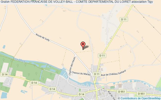 plan association Federation Francaise De Volley-ball - Comite Departemental Du Loiret Tigy