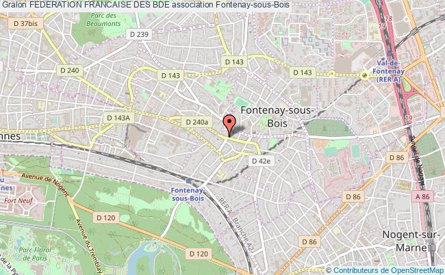plan association Federation Francaise Des Bde Fontenay-sous-Bois