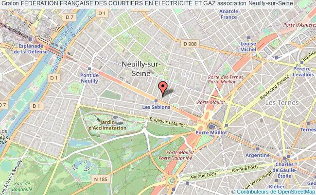 plan association FÉdÉration FranÇaise Des Courtiers En ElectricitÉ Et Gaz Neuilly-sur-Seine