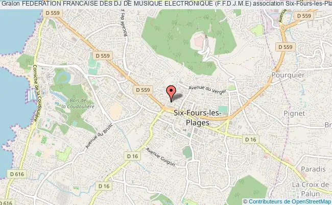 plan association Federation Francaise Des Dj De Musique Electronique (f.f.d.j.m.e) Six-Fours-les-Plages