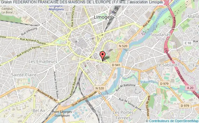 plan association Federation Francaise Des Maisons De L'europe (f.f.m.e.) Limoges