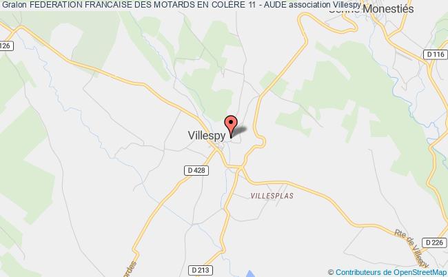 plan association Federation Francaise Des Motards En ColÈre 11 - Aude Villespy