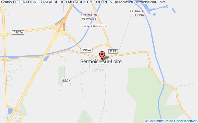plan association Federation Francaise Des Motards En Colere 58 Sermoise-sur-Loire