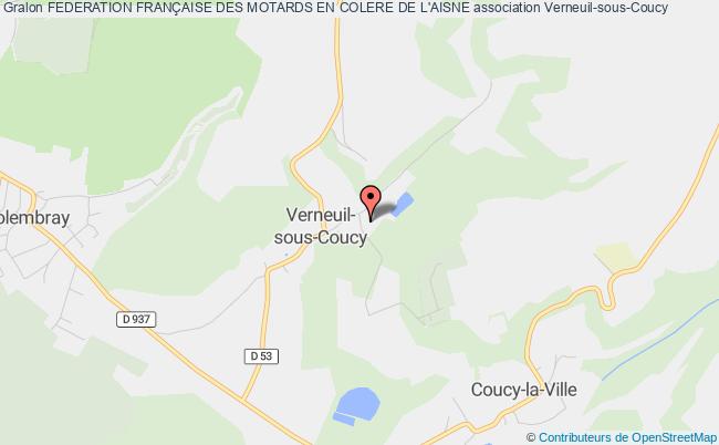 plan association Federation FranÇaise Des Motards En Colere De L'aisne Verneuil-sous-Coucy