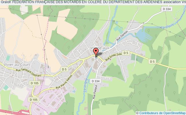 plan association Federation FranÇaise Des Motards En Colere Du Departement Des Ardennes Vrigne-aux-Bois