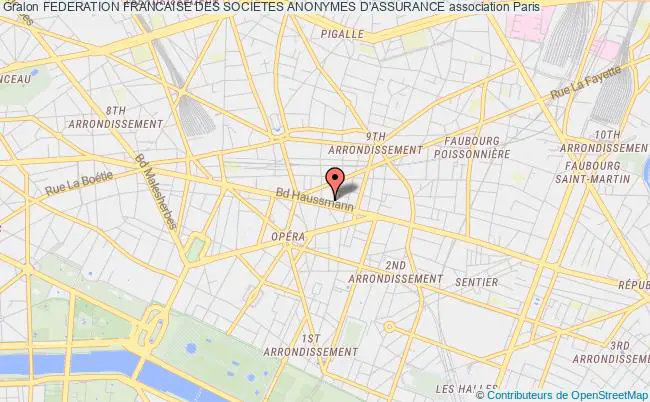 plan association Federation Francaise Des Societes Anonymes D'assurance Paris
