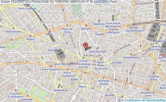 plan association Federation Francaise Du Theatre Amateur Ffta Paris