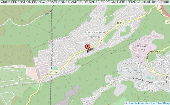 plan association Federation Franco-israelienne D'amitie, De Danse Et De Culture (ffiadc) Carnoux-en-Provence