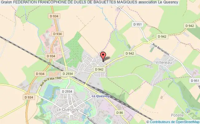 plan association Federation Francophone De Duels De Baguettes Magiques Quesnoy