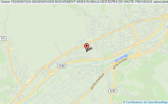 plan association Federation Generations Mouvement Aines Ruraux Des Alpes De Haute Provence Digne-les-Bains