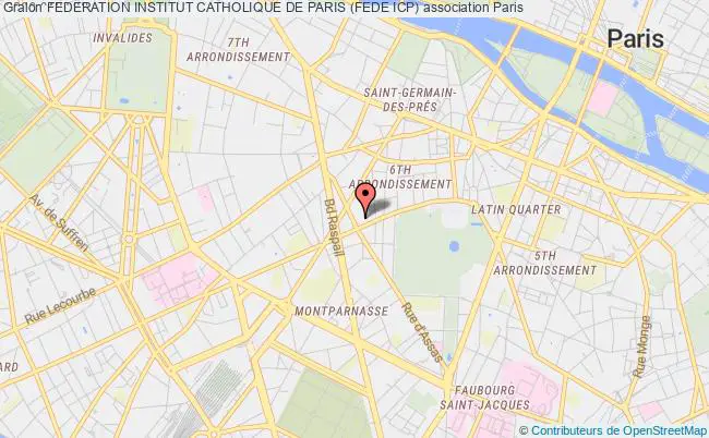 plan association Federation Institut Catholique De Paris (fede Icp) Paris