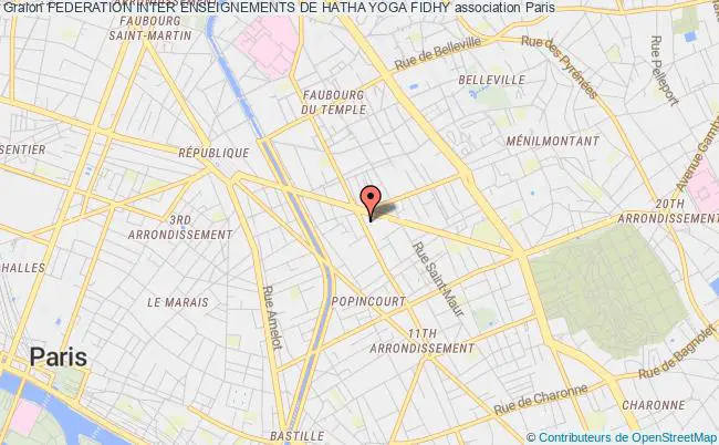 plan association Federation Inter Enseignements De Hatha Yoga Fidhy Paris