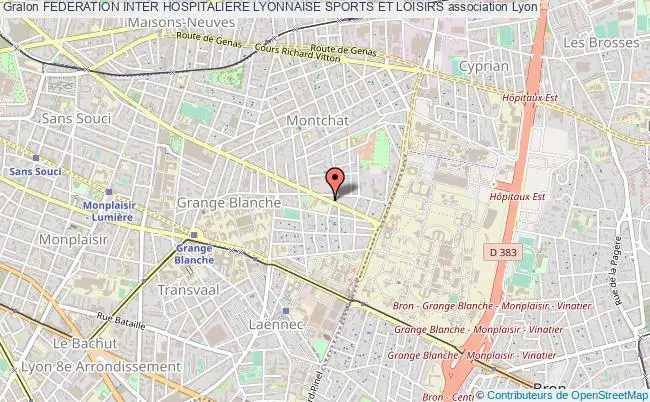 plan association Federation Inter Hospitaliere Lyonnaise Sports Et Loisirs Lyon 3e Arrondissement