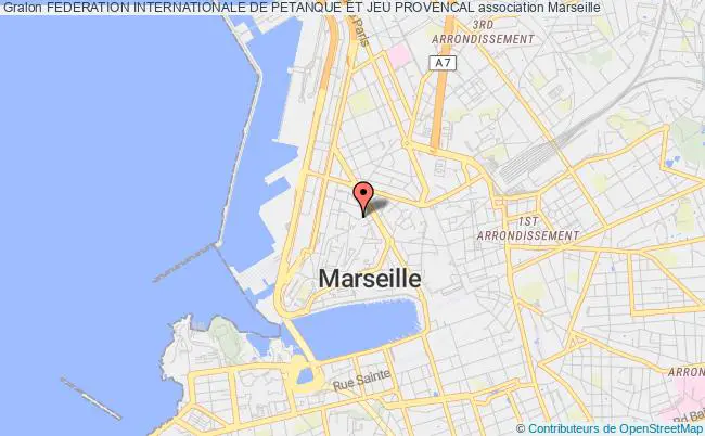 plan association Federation Internationale De Petanque Et Jeu Provencal Marseille
