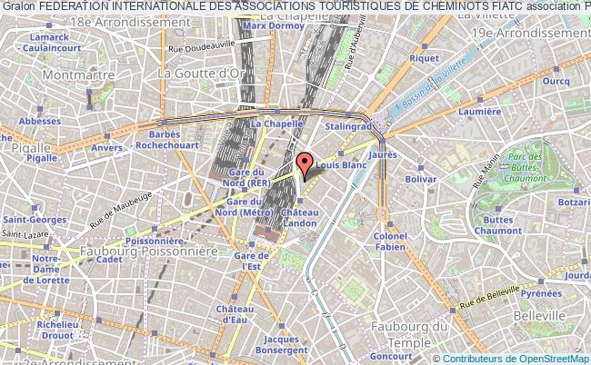 plan association Federation Internationale Des Associations Touristiques De Cheminots Fiatc Paris