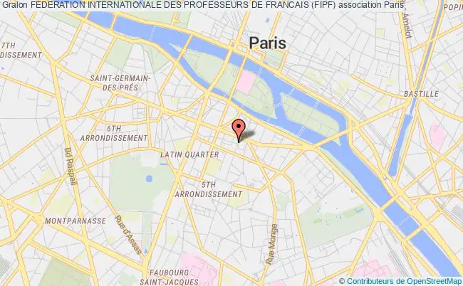 plan association Federation Internationale Des Professeurs De Francais (fipf) Paris