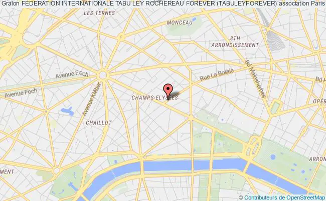 plan association Federation Internationale Tabu Ley Rochereau Forever (tabuleyforever) Paris 8e