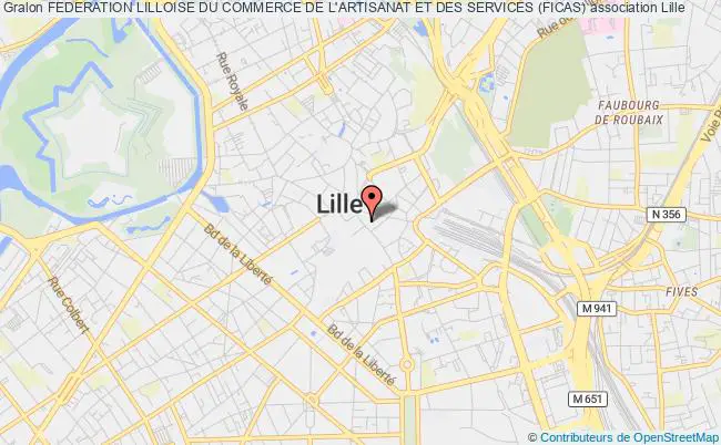 plan association Federation Lilloise Du Commerce De L'artisanat Et Des Services (ficas) Lille