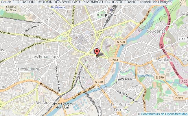 plan association Federation Limousin Des Syndicats Pharmaceutiques De France Limoges