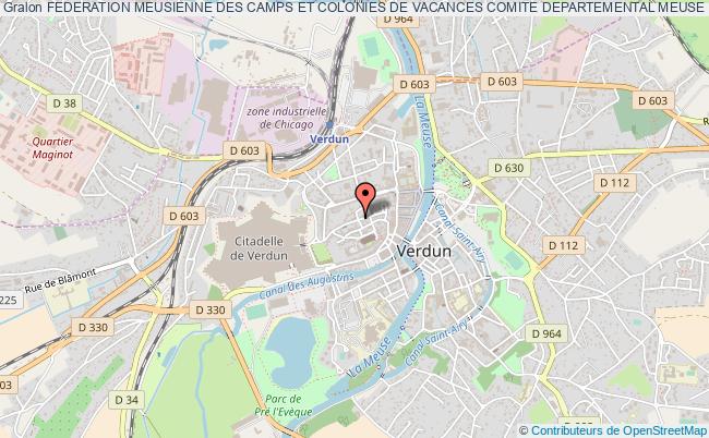 plan association Federation Meusienne Des Camps Et Colonies De Vacances Comite Departemental Meuse Verdun