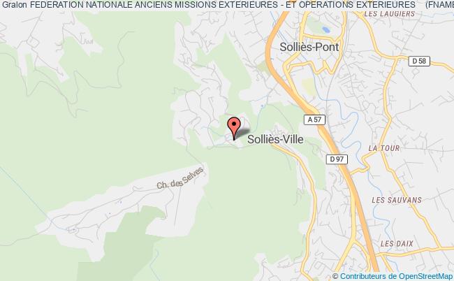plan association Federation Nationale Anciens Missions Exterieures - Et Operations Exterieures    (fname- Opex  Du Var ) Solliès-Ville