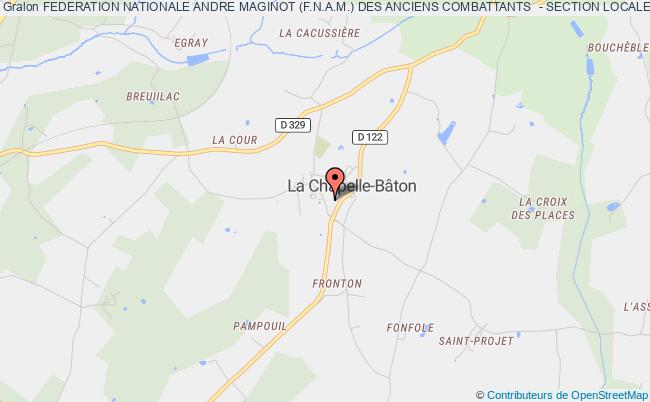 plan association Federation Nationale Andre Maginot (f.n.a.m.) Des Anciens Combattants  - Section Locale De La Chapelle Baton La Chapelle-Bâton
