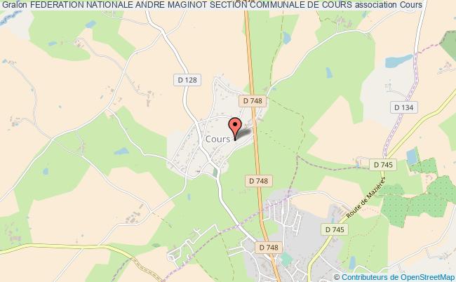 plan association Federation Nationale Andre Maginot Section Communale De Cours Cours