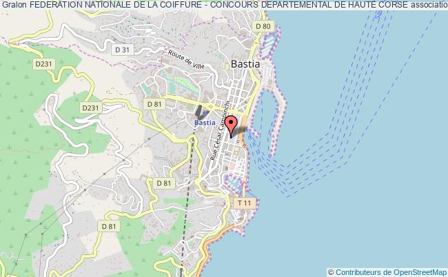 plan association Federation Nationale De La Coiffure - Concours Departemental De Haute Corse Bastia