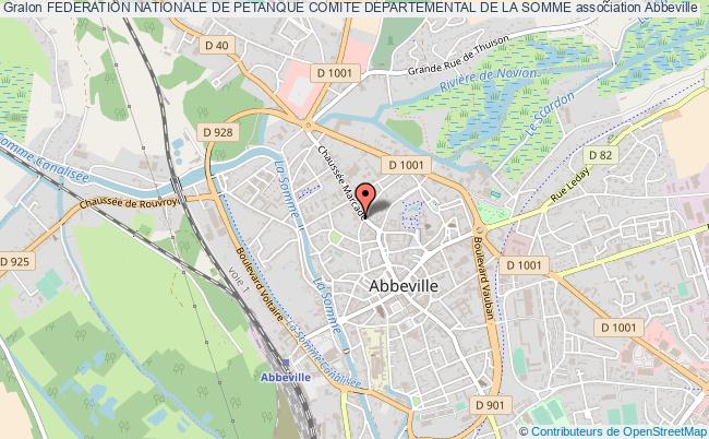 plan association Federation Nationale De Petanque Comite Departemental De La Somme Abbeville