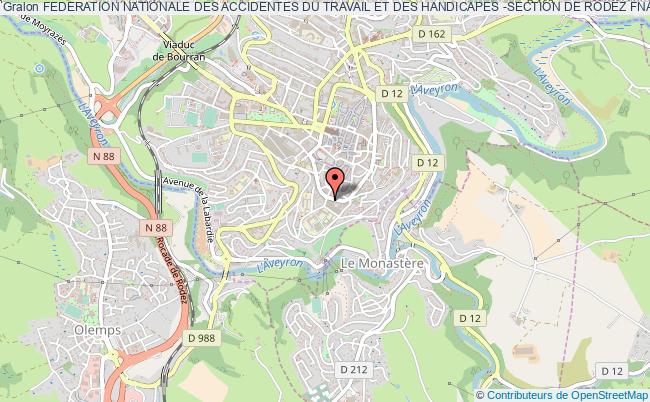 plan association Federation Nationale Des Accidentes Du Travail Et Des Handicapes -section De Rodez Fnath Rodez