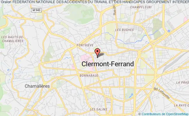 plan association Federation Nationale Des Accidentes Du Travail Et Des Handicapes Groupement Interdepartemental Du Puy De Dome Et Du Cantal Clermont-Ferrand
