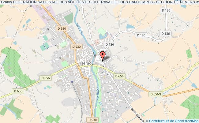 plan association Federation Nationale Des Accidentes Du Travail Et Des Handicapes - Section De Nevers Nevers