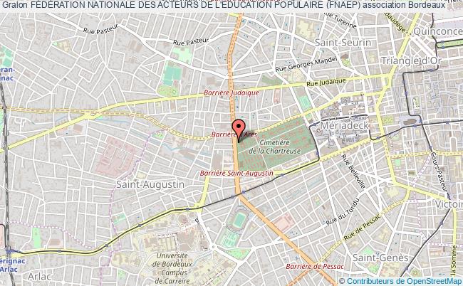 plan association FÉdÉration Nationale Des Acteurs De L'education Populaire (fnaep) Bordeaux