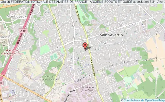 plan association Federation Nationale Des Amities De France - Anciens Scouts Et Guide Saint-Avertin