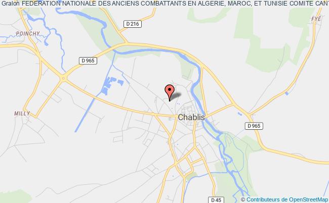 plan association Federation Nationale Des Anciens Combattants En Algerie, Maroc, Et Tunisie Comite Cantonal De Chablis 
